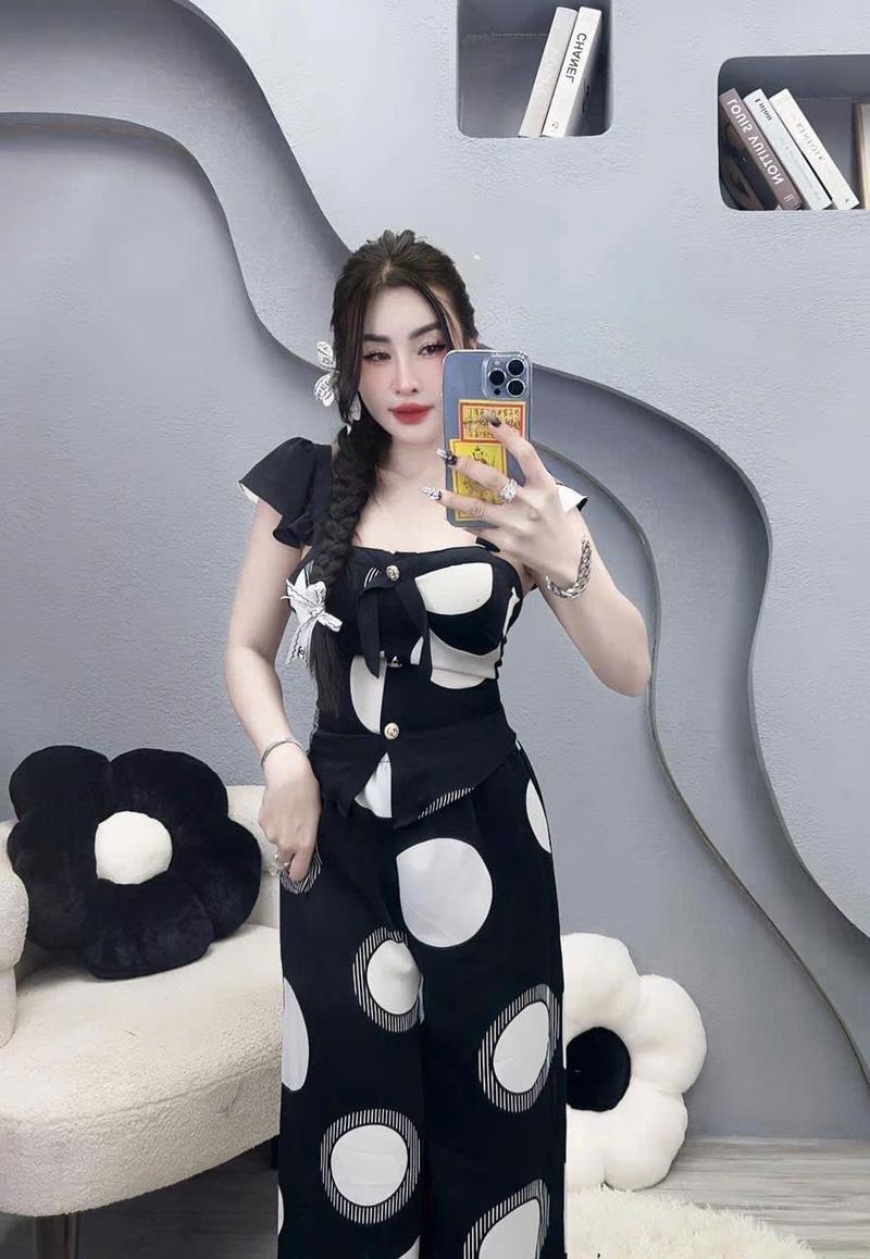 Product Introduction of 50-60 kí sét cúp ngực tay cánh tiên quần suông vải mango mềm mịn Top Áo 2