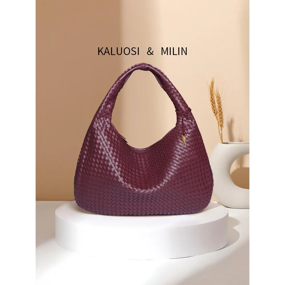 Foreign Trade Women's Woven Bag New Fashion Large Capacity Handbag Korean Commute Leisure Factory Wholesale Fashion Shoulder Bag