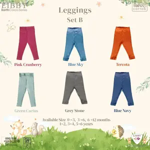 Libby Earth Series Legging Rib Cotton NEW 0 - 2 Years