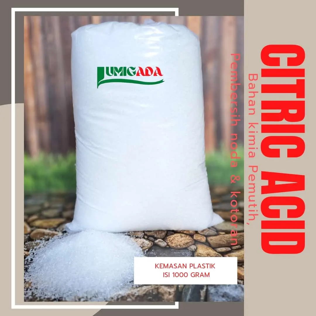 CITRID ACID/CITRUN Pembersih noda/Pemutih Pakaian/Penjernih Air 1000 Gram