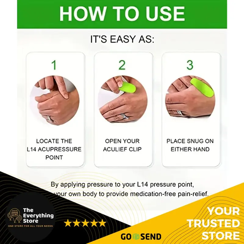 Fingering Relax Magnet Alat Pijat Akupresur Tangan & Jari Acupoint Massage Clip 5cm | Pijat Refleksi Titik Hukou | Portable, Hilangkan Pegal & Sakit Kepala 4