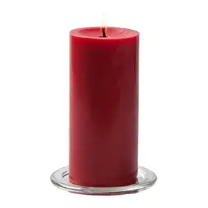 LILIN PILAR DIAMETER 4 CM X TINGGI 10 CM DEKORASI DAN PERIBADATAN Candle Hitam Merah Putih