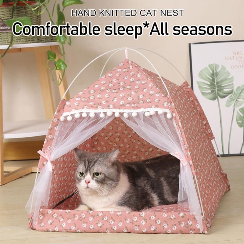 Product Introduction of Pet Tent Bed Puppy Dogs Tent House Four Seasons General Pet House Puppy Dogs Cats Bed Pet Supplies Summer Dog House Pet Products #434034 37