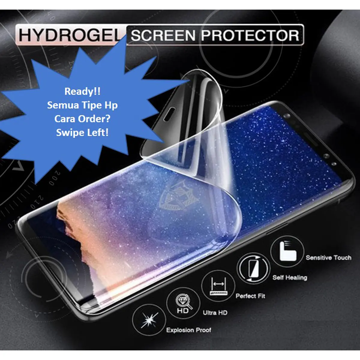 Anti Gores Pelindung Layar Hydrogel Screen Protector Clear untuk Semua Tipe Hape
