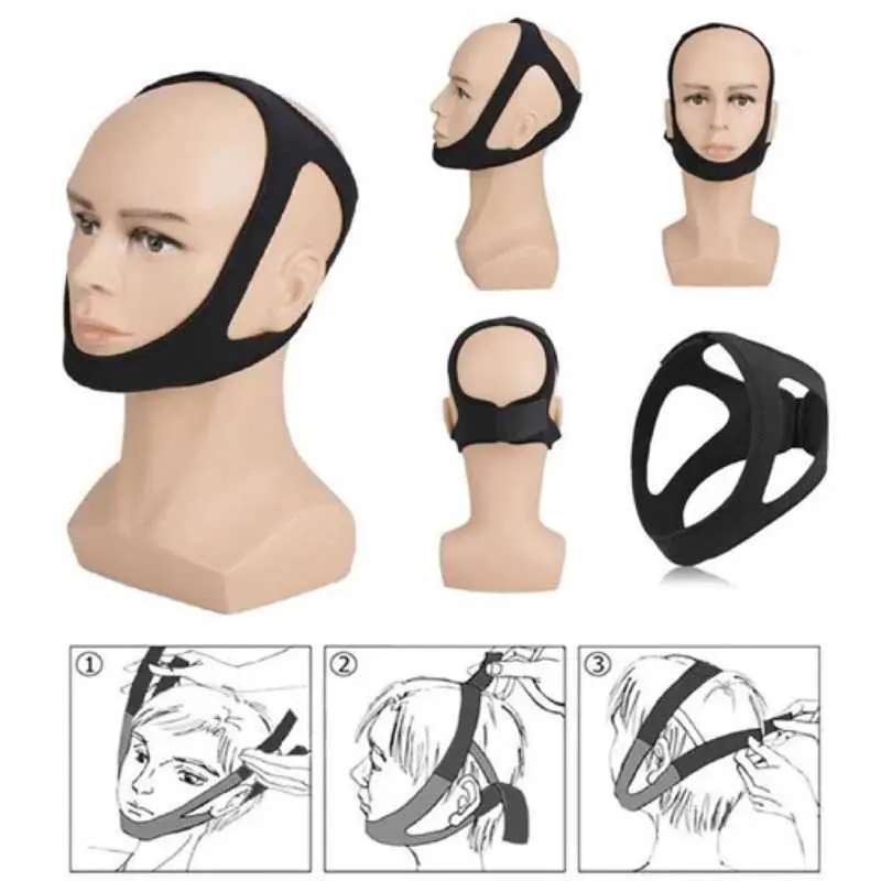 Sabuk Tidur Anti Ngorok Snoring Solution Chin Rest Band Strap - AO55 4