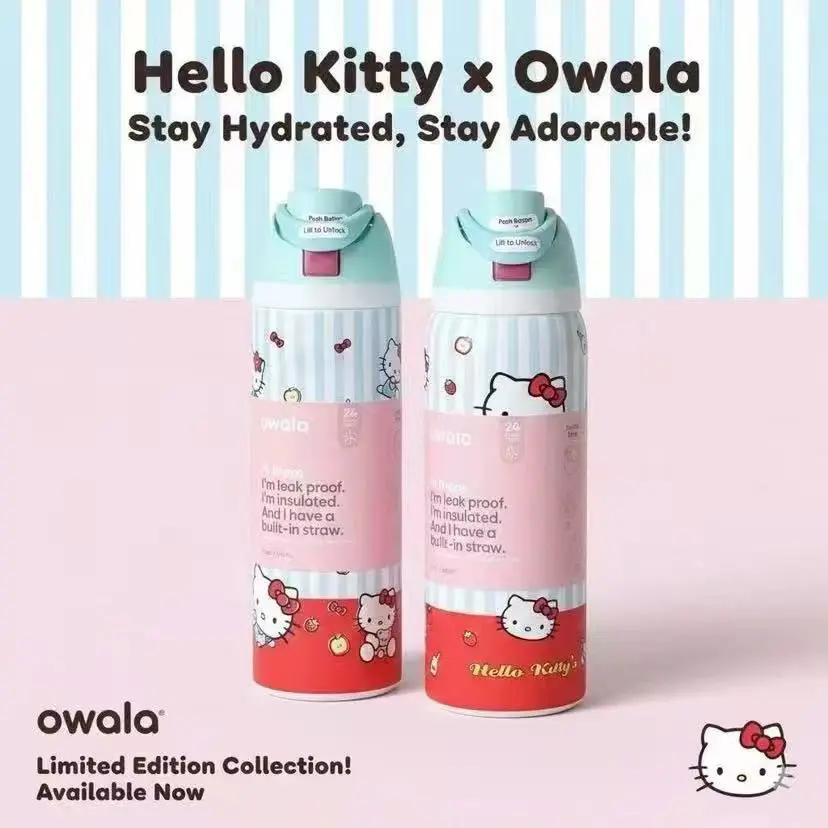 Owala X HelloKitty Insulated Cup Portable Water Bottle Dual