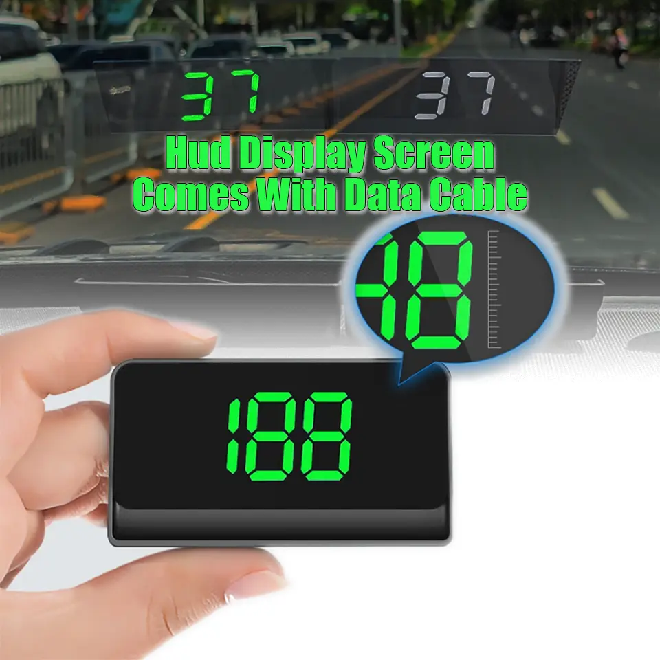 Đồng Hồ Đo Tốc Độ GPS Kỹ Thuật Số, Thông Dụng Cho Xe Hơi, Màn Hình Hiển Thị Đầu Hud, Với Báo Động Tốc Độ, MPH Và Tốc Độ Vượt, Màn Hình LCD HD