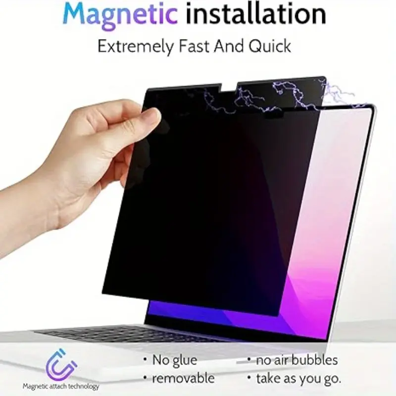 Màn hình riêng tư từ tính, dành cho MacBook Pro 14 inch (2021-23 M1-M3, Pro, Max), Tấm chắn lọc riêng tư cho máy tính xách tay Có Thể Tháo Rời Bảo vệ chống chói, Tương thích với MacBook Pro 14 inch năm (2021-23M1-3, Pro, Max) (Mẫu: A2442, A2779, A2918, A2