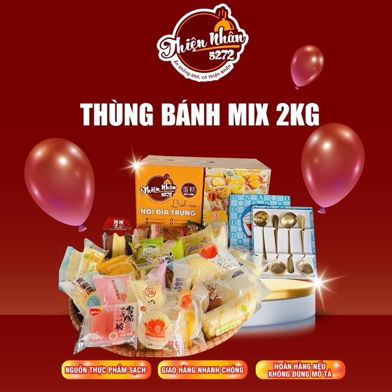 Bánh Mix NỘI ĐỊA 2kg LOẠI VIP DATE XA  [ NGÀY IN TRÊN BÁNH LÀ NGÀY SẢN XUẤT - HSD: XEM TỜ HƯỚNG DẪN TRONG THÙNG BÁNH BỞI MIX NHÌU VỊ ] ( Bánh Sẽ Cập Nhật Mỗi Lô Khác Bánh Nhau Liên Tục Theo Mẫu Hot, Mới Trên Thị Trường) Cake Food