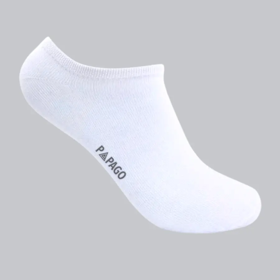 Vớ cổ ngắn PAPAGO màu trắng trơn dễ phối tiện lợi