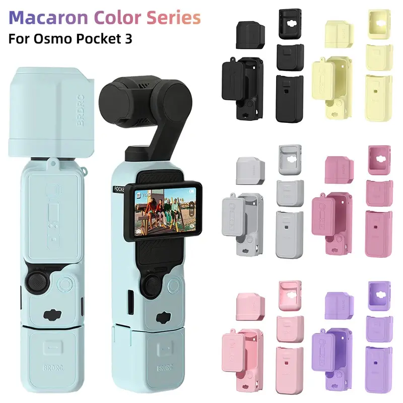 Ốp Bảo Vệ, Dành Cho DJI OSMO Pocket 3, Chất Liệu Silicon, Chống Trầy Xước, Có Nắp Ống Kính Bảo Vệ, Thích Hợp Cho Pocket3, Phụ Kiện Vỏ Máy Ảnh