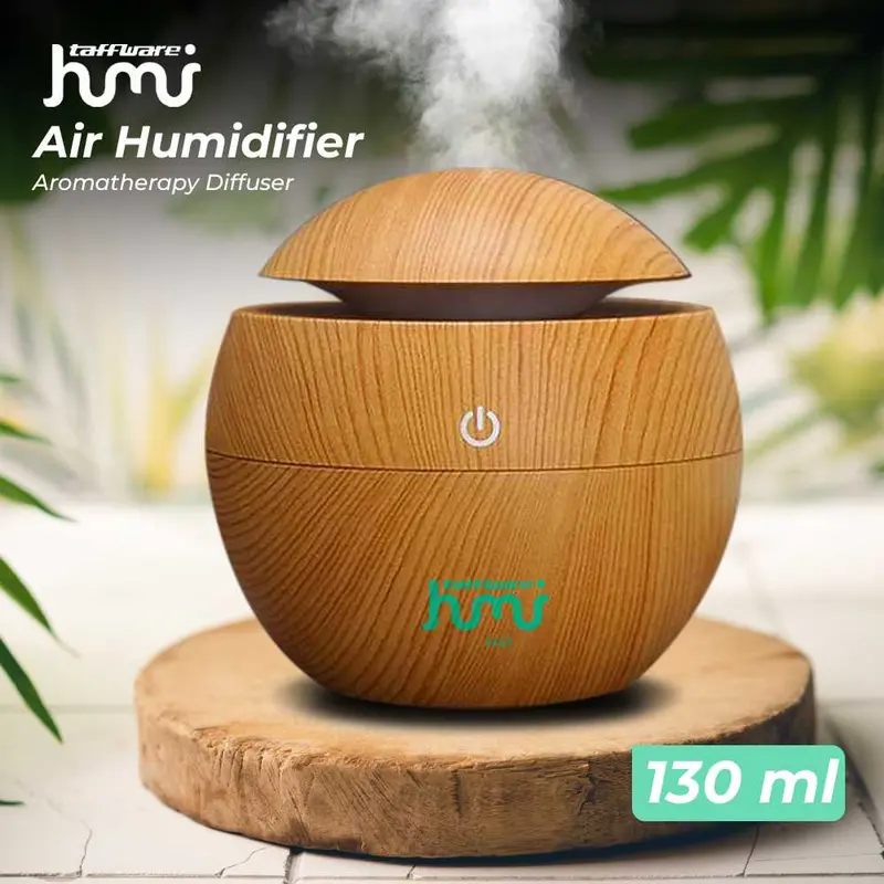 Taffware HUMI Air Humidifier Aromatherapy Oil Diffuser Wood 130ml - H41 Kabel 8
