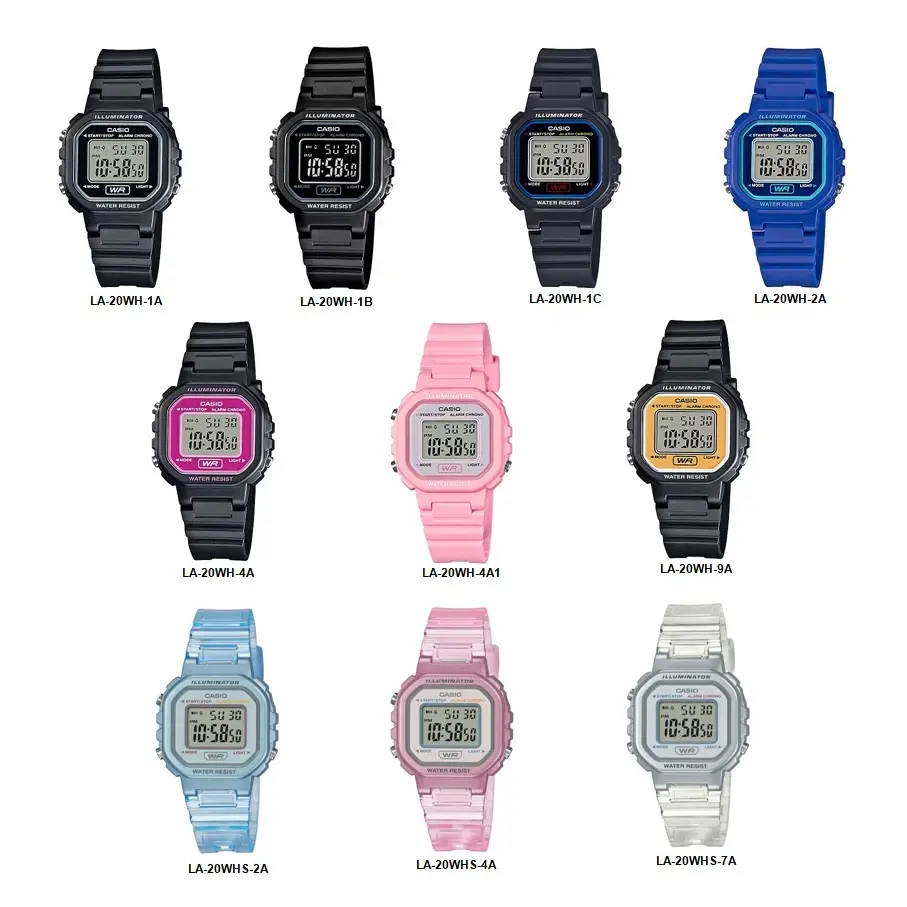 Watchwagon LA-20WH SMALL Children Kids Ladies Digital Watch Case Width 30.4 mm 5 years battery life
