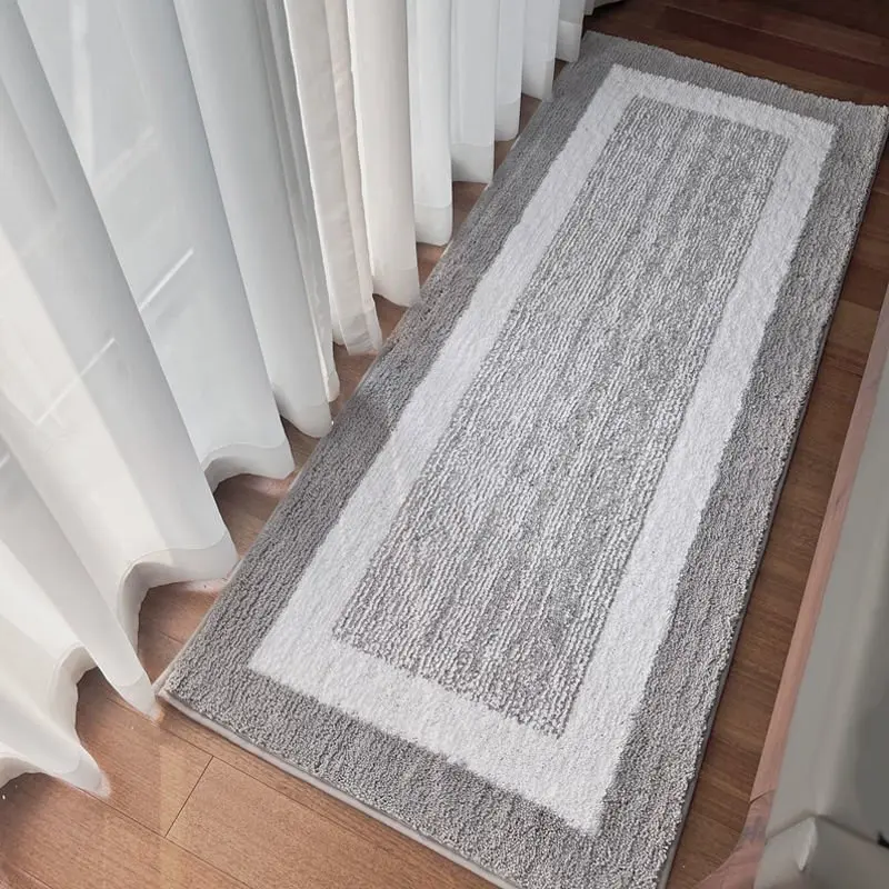 ￼Thảm chân giường lông cừu mềm mượt êm chân 50x120cm trang trí phòng ngủ phòng khách cửa nhà