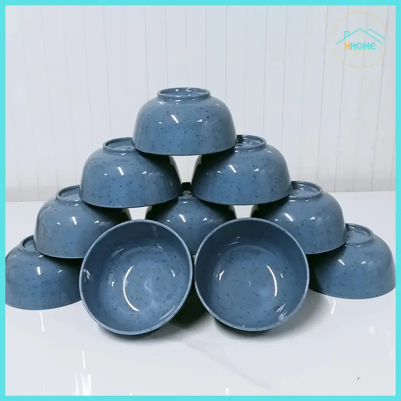 [ Kho sỉ] Combo 10 Chén ăn cơm nhựa melamine nhiều màu không vỡ loại tốt - Hùng Home 8