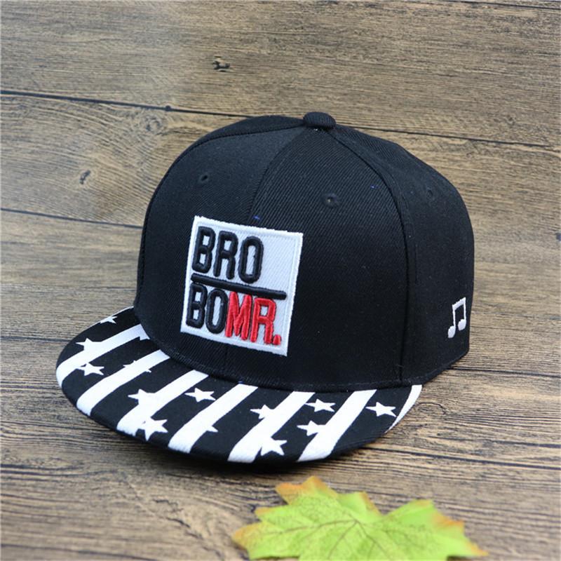 Mũ lưỡi trai cho bé trai,bé gái nón hiphop thêu chữ BRO BOMR cá tính 4