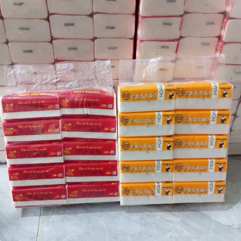 Một gói giấy rút hoàng long 3lớp 280 tờ mềm mại an toàn cho bé 1