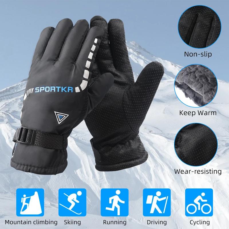 Product Introduction of Winter Cycling Gloves Men Outdoor Waterproof Skiing Riding Hiking Motorcycle Warm Mitten Gloves Unisex Thermal Sport Gloves 2