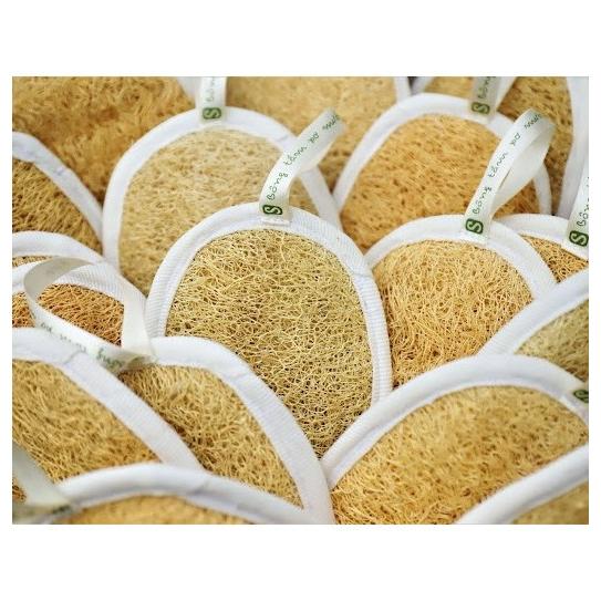 Bông tắm xơ mướp Sinh Dược tự nhiên, xơ mướp tẩy tế bào chết mát xa cơ thể - HUNOXA 3