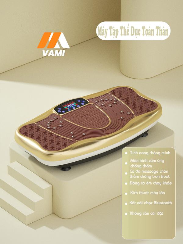 Máy Rung Lắc Toàn Thân VAMI K6 Kết Hợp Nghe Nhạc Massage Máy Massage - Đỏ Đen/Vàng