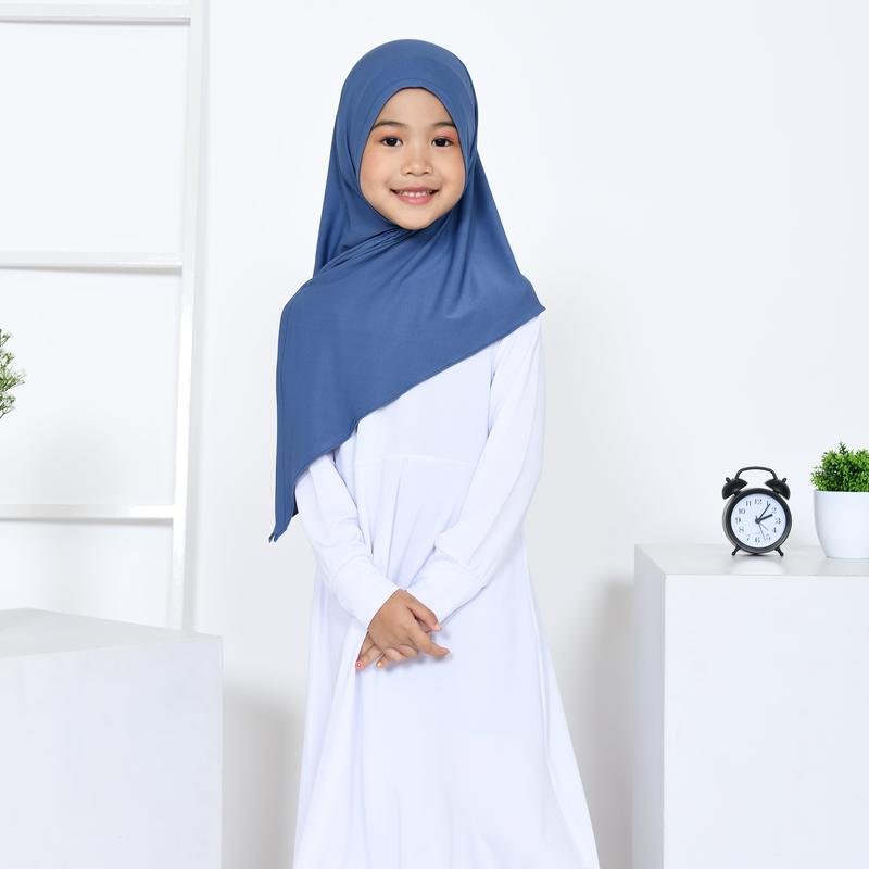 Jilbab Anak Segitiga instan Jersey Premium Usia 0-8 tahun Kerudung instan Nyaman Muslim 3