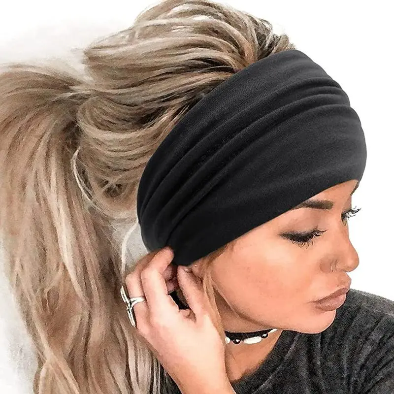Solid Color Sports Hairband, Yoga Hairband, Sweat-absorbing Hairband, Sports & Outdoor Clothing Accessories for Women & Girls 0