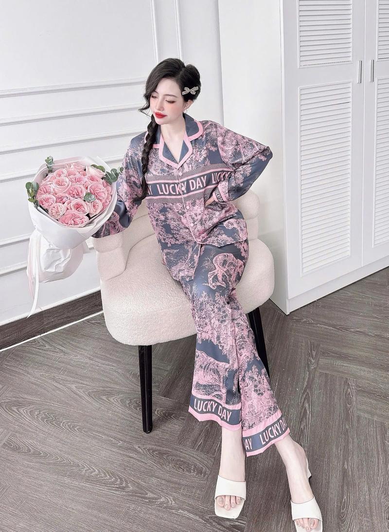 Product Introduction of (Bigsize 60-75Kg) Đồ Bộ Nữ, In Họa Tiết Cảnh rừng, Tay Dài Quần Dài, Chất Lụa Mịn, Mềm, Thoáng Mát 17