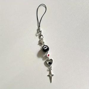 Lanyard para teléfono con diseño de corazón y estrella, Dije para celular de diseño creativo, Correa para teléfono para mujeres y niñas, Colgante decorativo para celular