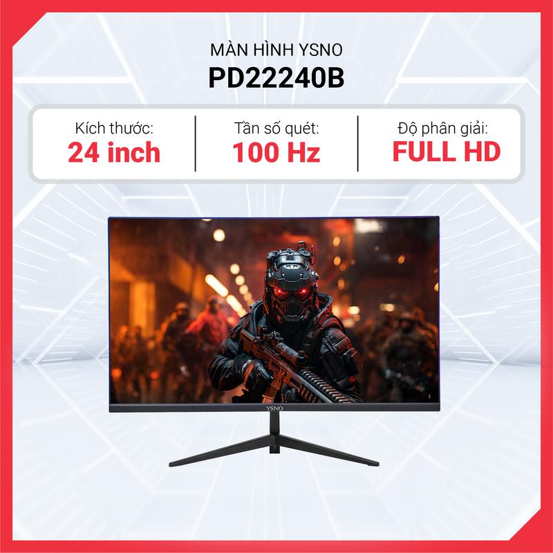Màn hình phẳng Gaming 24in YSNO P2420G (FHD/IPS/100HZ/1MS) Black - Màn hình chơi game chuyên nghiệp