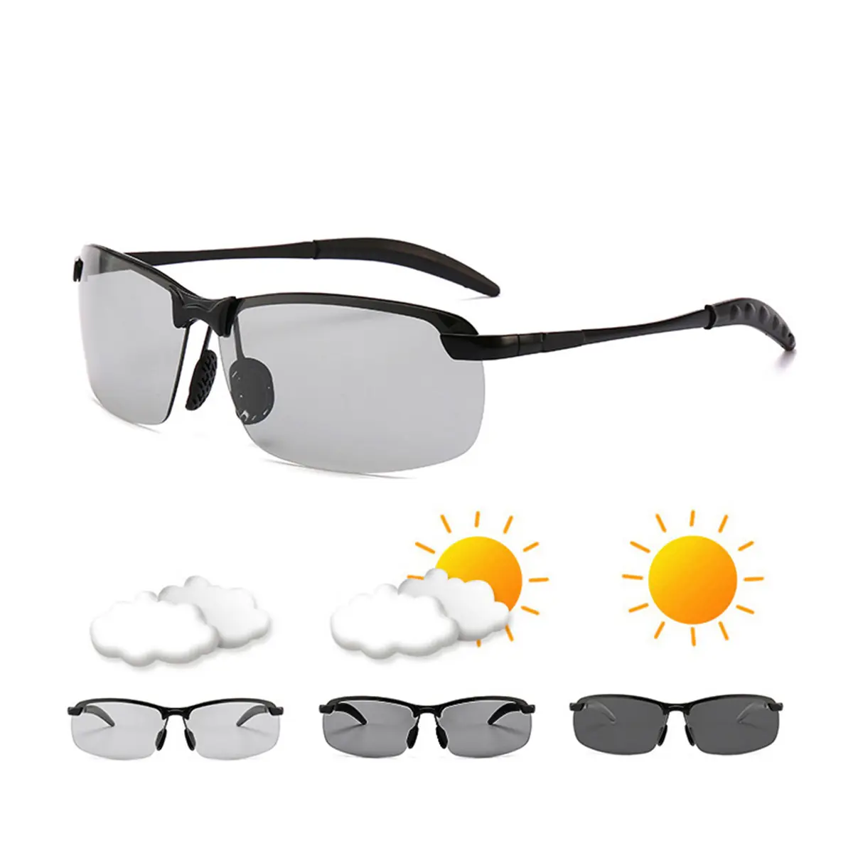 Day Night Vision Glasses Photochromic Sunglasses Men Sun Glasses Polarized Driving AntiGlare Fishing Colour Glasses