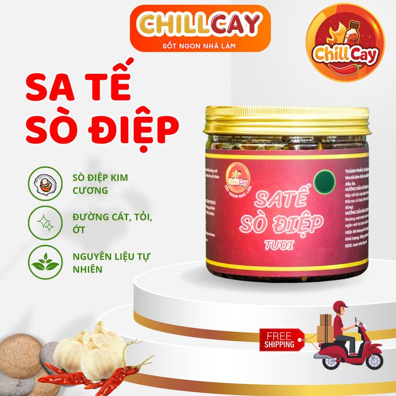  Sa tế sò điệp CHILLCAY Sa tế Sò Điệp hũ 350g và 150g dùng trộn mì,xào nấu chấm hoặc tẩm ướp đều ngon Gia Vị Nước Sốt 