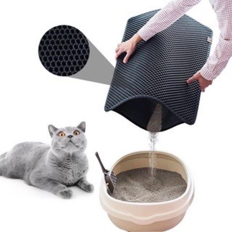 Thảm Hứng Cát Mèo - Thảm Chống Văng Cát Vệ Sinh Cho Mèo Đa Kích Thước maydon  cat 0
