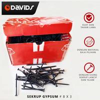 Gambar Sekrup Gypsum Skrup Gipsum Drywall Baja Hitam Kayu 7cm 8x3 Lion 20 pcs dari DAVIDS TOOL Kota Malang 3 Tokopedia