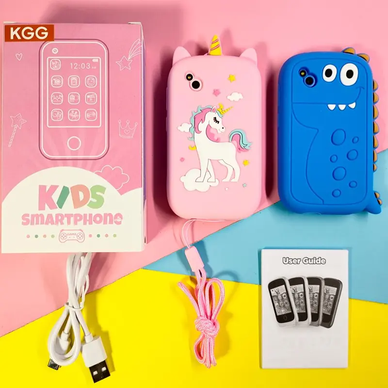 KGG Smartphone Interactive Toy, Dual Camera Smartphone Toy with Educational Games, Ideal Travel Toy, Touch Screen Gaming Phone for Learning 2