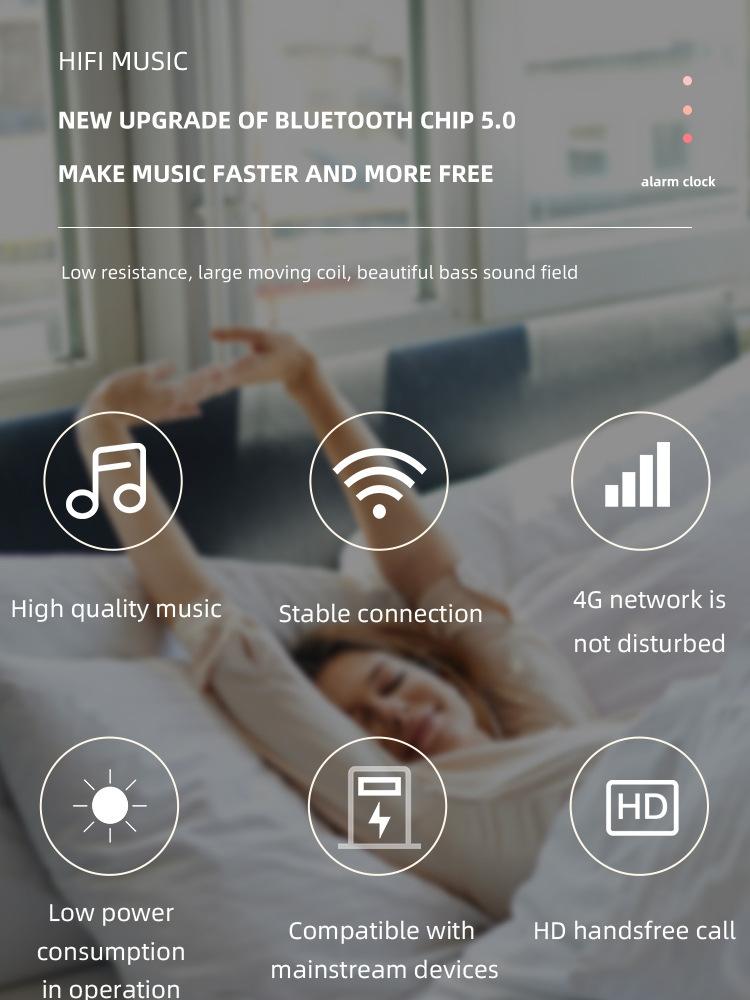 Product Introduction of Cross-Border Hot-Selling Smart AI Bluetooth Speaker Mirror Clock Alarm Clock Mini Card-Insert Radio Speaker Creative Gift mini  speaker  mini  speaker 24