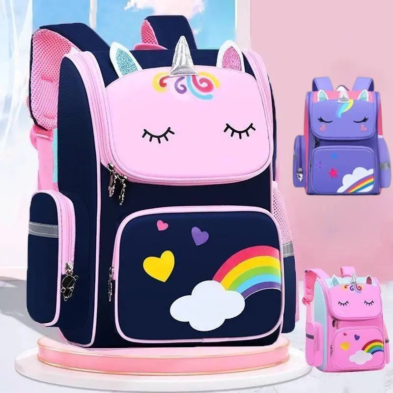 2025 Girls Unicorn Schoolbags Cartoon School Backpack Kindergarten Primary School Bag for Kids Girl