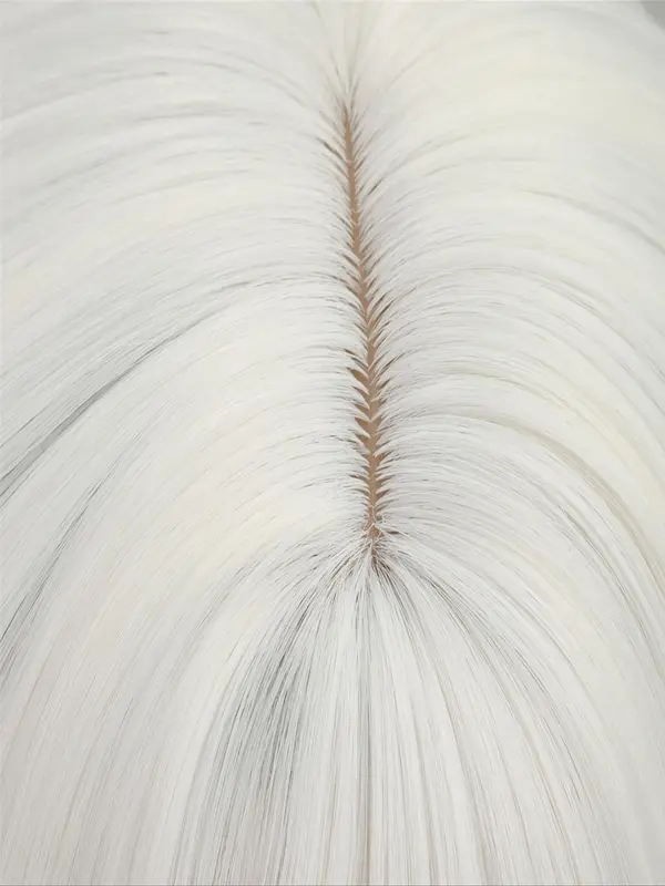 12 Inch Short White Straight Wigs for Women, Gorgeous Fluffy Wigs with Bangs, Synthetic Full Machine Wigs for Party, Daily Use 5