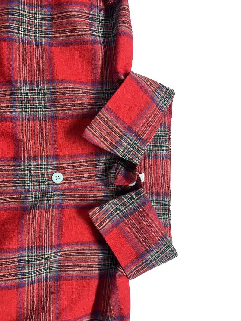 Product Introduction of Plus Size Plaid Print Button Front High Low Blouse, Casual Drop Shoulder Long Sleeve Top for Summer, Women's Clothes for Daily Wear 14