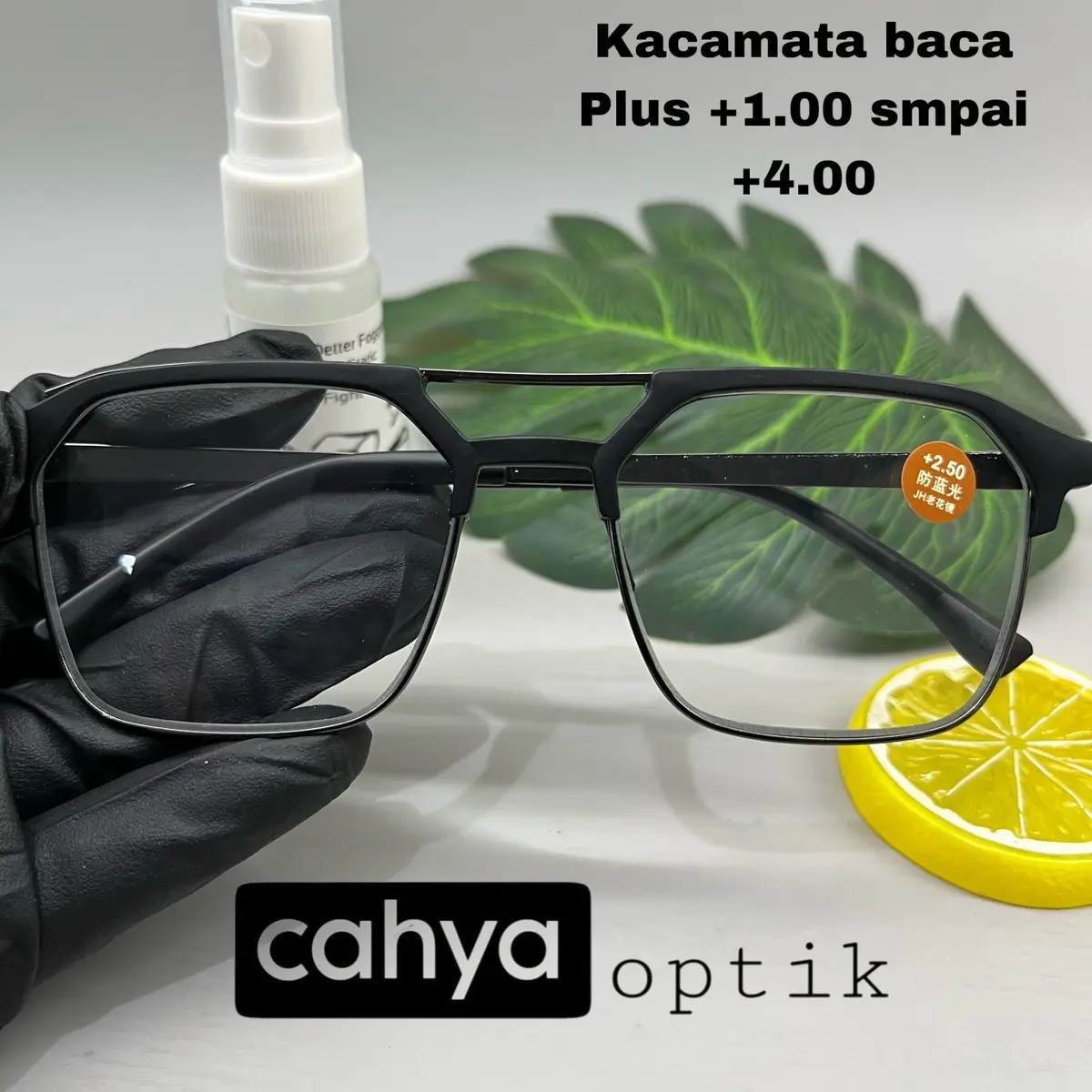 Kacamata baca antiradiasi blueray ukuran +1.00 sampai +4.00 Cahaya Biru Laki-laki Perempuan Lensa Box