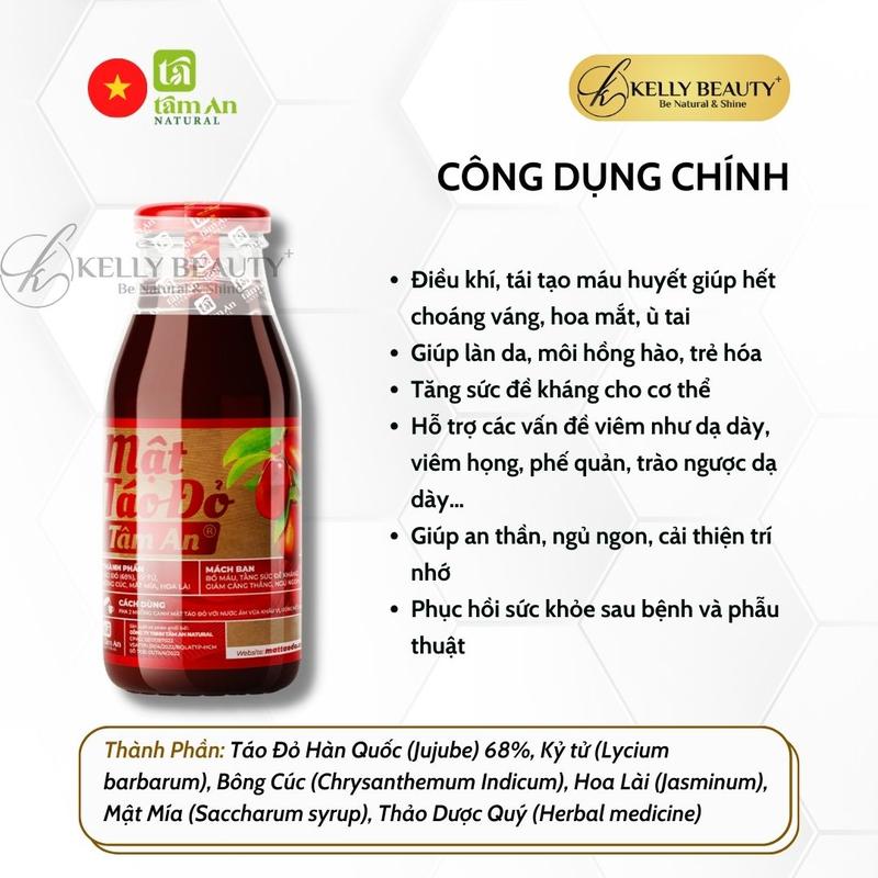 Mật Táo Đỏ Tâm An Thuần Chay - Bồi Bổ Khí Huyết, Ngủ Ngon | Kelly Beauty 4