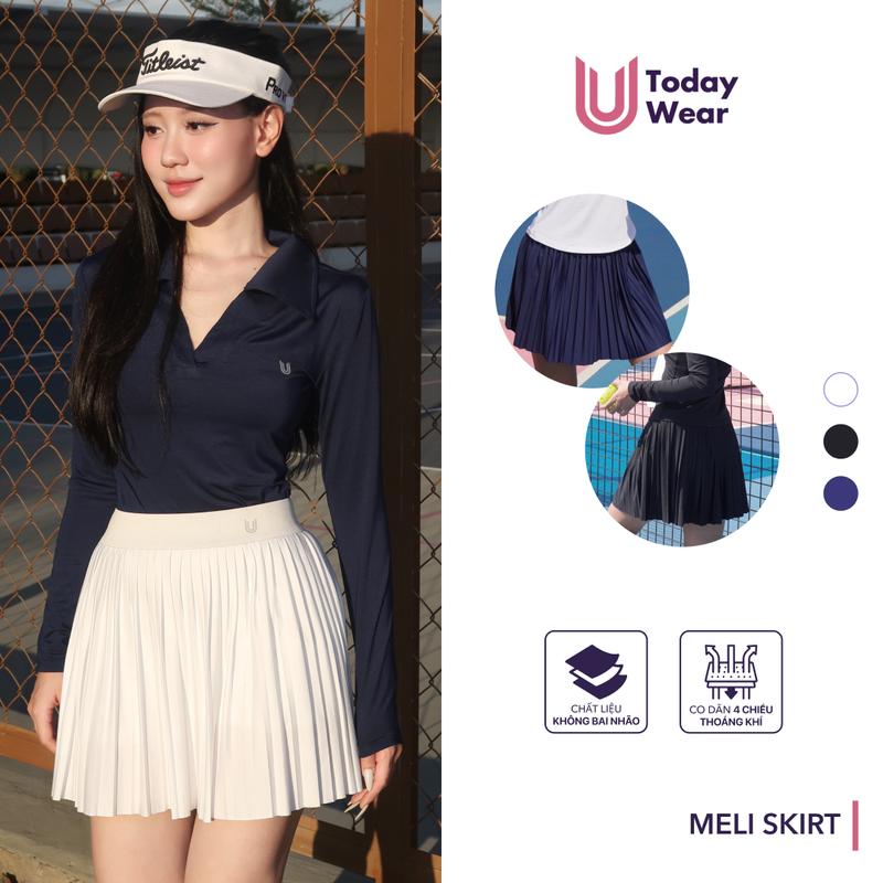 Meli Skirt - Chân váy ngắn thể thao Today U Wear trẻ trung năng động dễ phối đồ Sport, tập gym, cầu lông, pickleball, nữ tính, tôn dáng, không lộ