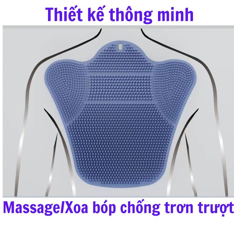 Product Introduction of Tấm chà lưng thảm chà chân chống trượt Silicon dán tường có móc treo thế hệ mới 3