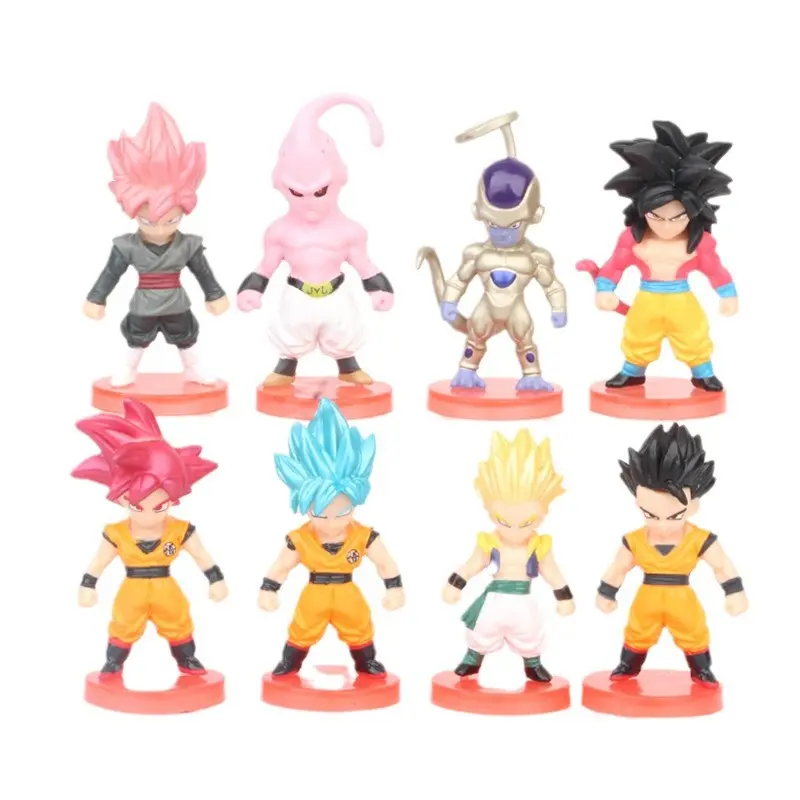 Mô Hình Pvc Quả Cầu Dragon Ball, Bắt Mắt, Phiên Bản Q, Buu Super Xanh Dương, Đỏ Và Đen, Có Goku 3