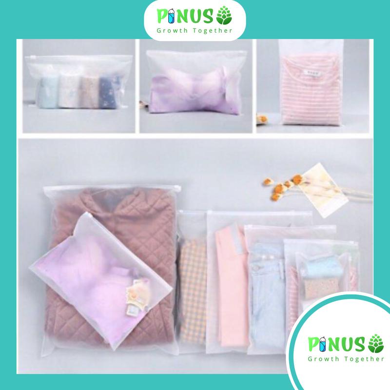 Túi zip khoá lụa mờ đựng quần áo, phụ kiện dẻo dai, bền, tiện dụng, Túi zip chia đồ chuẩn bị cho mẹ đi sinh - Mẹ Bé Pinus