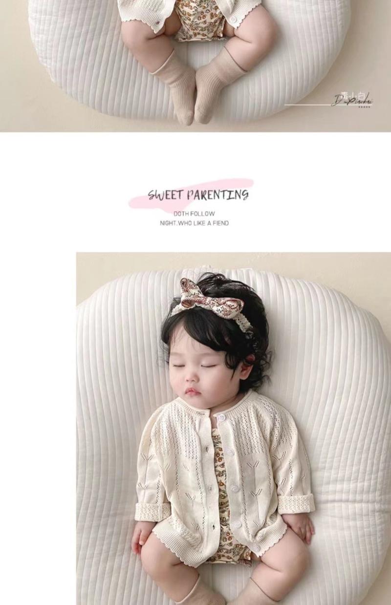 Product Introduction of 2024 Girl's Knitted Cardigan Spring/Summer Thin Office Cardigan Outwear Baby and Infant Sun Protection Shirt Hollow out Coat 6