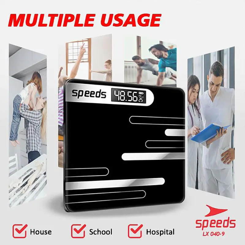 SPEEDS Timbangan Badan Digital 180kg 040-1-9 4