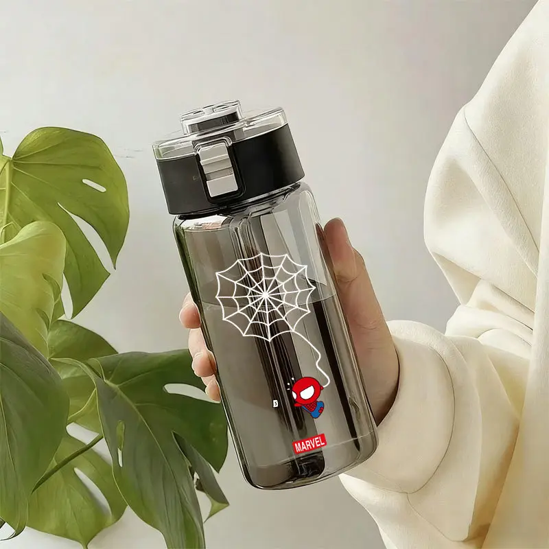 Botol Air Termos Vakum [SHE LASH MOU] B-02 Botol Minum  800ml Bening Transparan / Botol Air Minum Anak Sekolah Sedotan Anti Bocor