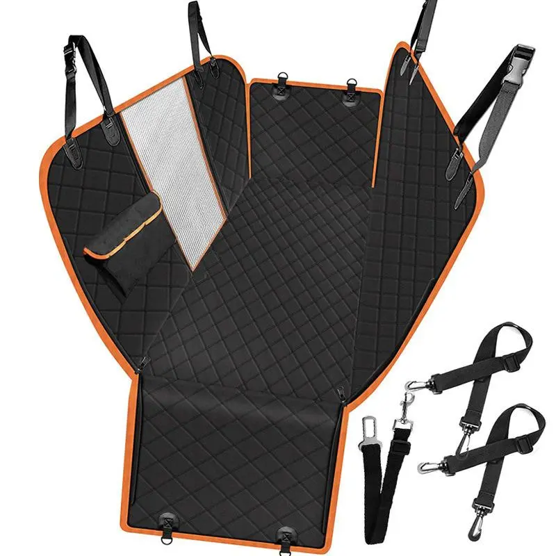 Foldable Dog Car Seat Cover, 1 Set Car Seat Protector with Mesh Visual Window, Pet Car Seat Cover for Car Travel, Dog & Cat Accessories