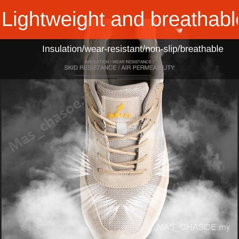 Ultra Light safety shoes work shoes anti-smashing anti-stabbing wear men's/women's protective shoes summer deodorant breathable comfortable steel shoes sports Kevlar mid-sole ZEWE 5