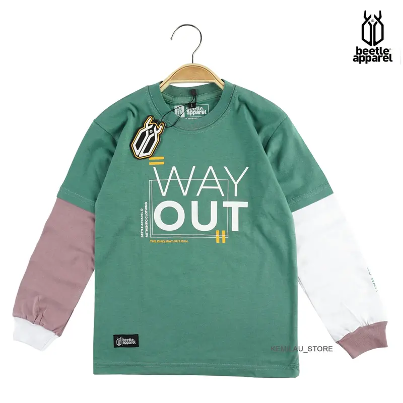 Baju anak distro tangan panjang usia 1-12 tahun/kaos anak lengan pajang/baju anak laki laki dan wanita Combed Katun Laki-Laki Perempuan 0